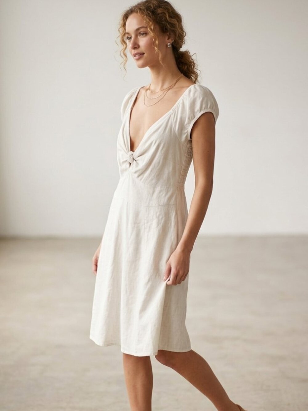 Abercrombie & Fitch Tie-Front Mini Dress -Size Large NWT